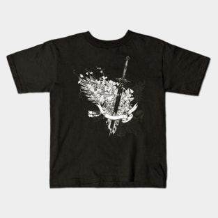 skull with sword Kids T-Shirt